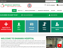 Tablet Screenshot of dhawanhospital.com